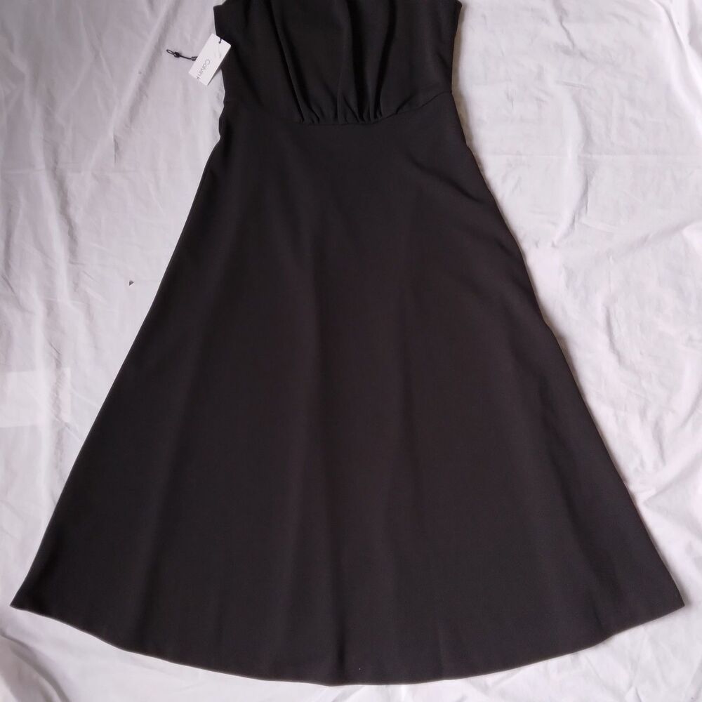 Calvin Klein Sleeveless Midi Dress Black Fit And Flare Womens Size 2 - Picture 3 of 10